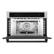 ZLINE 30” Convection Microwave, Stainless Steel, Black MWOZ-30-SS-MB