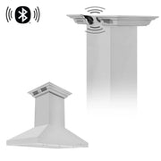 ZLINE 30" CrownSound‚ Ducted Vent Island Mount Range Hood in Stainless Steel, Built-in Bluetooth Speakers, KL3iCRN-BT-30