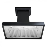 ZLINE 30" Designer Series Wooden Wall Range Hood in Black, KBCC-30