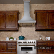 ZLINE 30" Designer Snow Stainless Finish Wall Range Hood, 8632S-30