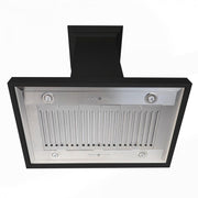 ZLINE 30" Designer Wooden Island Range Hood in Black, KBiCC-30