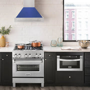 ZLINE 30" DuraSnow® Stainless Steel Range Hood with Color Shell Options 8654SNX-BM-30