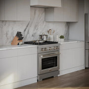 ZLINE 30 In. Gas Range, Stainless Steel w/ Brass Burners, SGR-BR-30