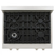 ZLINE 30" Porcelain Rangetop, DuraSnow, Stainless Steel, RTS-30