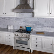 ZLINE 30" Professional Dual Fuel Range, Snow Finish Door, RA-SN-30