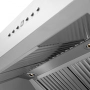 ZLINE 30" Professional Wall Range Hood, Built-in CrownSound® Bluetooth Speakers, 697CRN-BT-30