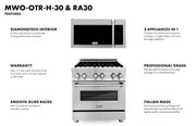 ZLINE 30" Range RA30 & Microwave MWO-OTR-H-30 Bundle, 2KP-RAOTRH30