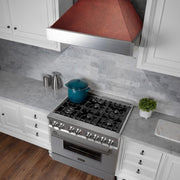 ZLINE 30" Snow Finish Wall Range Hood, Hammered Copper Shell, 8654HH-30