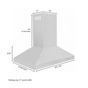 ZLINE 30" Stainless Steel Island Range Hood, KL3i-30