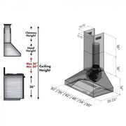 ZLINE 30" Stainless Steel Wall Range Hood, 597-30