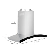 ZLINE 30" Stainless Steel Wall Range Hood, KN6-30