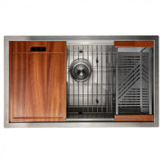 ZLINE 30" Undermount Single Bowl Ledge Sink Stainless Steel, SLS-30S