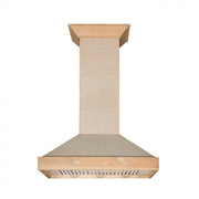 ZLINE 30" Unfinished Wooden Wall Range Hood, KBUF-30