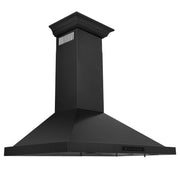 ZLINE 30" Wall Range Hood, Black Stainless, Crown Molding, BSKBNCRN-30