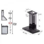 ZLINE Wall Range Hood, CrownSound, Bluetooth Speakers, KECRN-BT