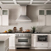 ZLINE 30" Wall Range Hood. DuraSnow Stainless, Mirror Accents, 655MR-30