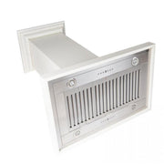 ZLINE 30" Wooden Island Mount Range Hood in Cottage White, KBiTT-RD-30