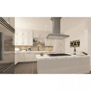ZLINE 30" Wooden Island Mount Range Hood in Gray, KBiUU-RS-30-400