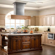 ZLINE 30" Wooden Island Range Hood, Butcher Block, 681iM-30