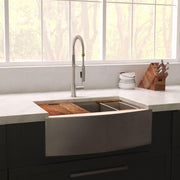 ZLINE 33" Undermount Single Bowl Ledge Sink Stainless Steel, SLSAP-33S