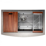 ZLINE 33" Undermount Single Bowl Ledge Sink Stainless Steel, SLSAP-33S