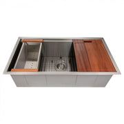 ZLINE 33" Undermount Single Bowl Ledge Sink, Stainless with Accessories, SLS-33