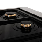 ZLINE 36" Autograph Dual Fuel Range, DuraSnow, Black, RASZ-SN-36-MB