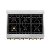 ZLINE 36" Autograph Dual Fuel Range, Stainless Steel, RAZ-36-CB