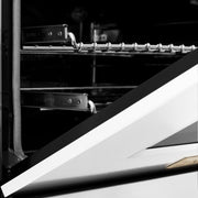 ZLINE 36" Autograph Dual Fuel Range, White, Champaign Accents, RAZ-WM-36-CB