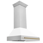 ZLINE 36" Autograph DuraSnow White Range Hood 8654SNZ-WM36-CB