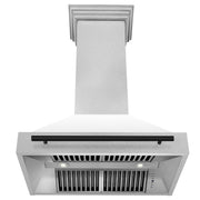 ZLINE 36" Autograph DuraSnow White Range Hood 8654SNZ-WM36-MB