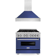ZLINE 36" Bundle Range RAS-BM-36 & Range Hood 8654BM-36, 2KP-RASBMRH36