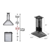 ZLINE 36" Copper Island Range Hood 8KL3iC-36