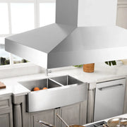 ZLINE CrownSound‚ Ducted Vent Island Mount Range Hood in Stainless Steel, Built-in Bluetooth Speakers, KL3iCRN-BT