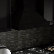 ZLINE 36" Designer Series Wooden Wall Range Hood in Black, KBCC-36