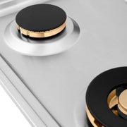 ZLINE 36" Gas Cooktop with 6 Gas Brass Burners RC-BR-36