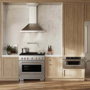 ZLINE 36 in. 5.2 cu. ft. 6 Burner Gas Range with Convection Gas Oven in Stainless Steel, SGR36
