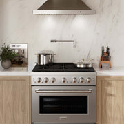 ZLINE 36 in. 5.2 cu. ft. 6 Burner Gas Range with Convection Gas Oven in Stainless Steel, SGR36