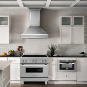 ZLINE 36" Induction Range in DuraSnow with a 4 Element Stove and Electric Oven RAINDS-SN-36