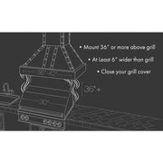 ZLINE 36" Outdoor Stainless Island Range Hood, 697i-304-36