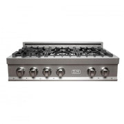 ZLINE 36" Porcelain Rangetop in Snow Stainless, RTS-36