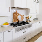 ZLINE 36" Porcelain Rangetop With 6 Gas Brass Burners, RT-BR-36