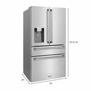 ZLINE 36" Refrigerator, Water, Ice Dispenser, Fingerprint Resistant, RFM-W-36