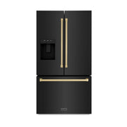 ZLINE 36" Refrigerator, Water, Ice Dispenser, Fingerprint Resistant, RSMZ-W-36-BS-CB