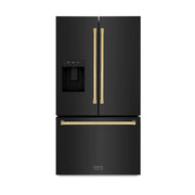 ZLINE 36" Refrigerator, Water, Ice Dispenser, Fingerprint Resistant, RSMZ-W-36-BS-G