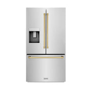 ZLINE 36" Refrigerator, Water, Ice Dispenser, Fingerprint Resistant, RSMZ-W-36-G
