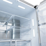 ZLINE 36" Refrigerator, Water, Ice Dispenser, Fingerprint Resistant, RSMZ-W-36-MB
