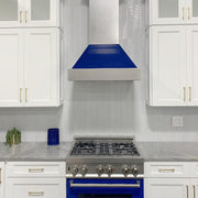 ZLINE 36" Snow Finish Wall Range Hood, Blue Gloss Shell, 8654BG-36
