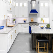 ZLINE 36" Snow Finish Wall Range Hood, Blue Gloss Shell, 8654BG-36