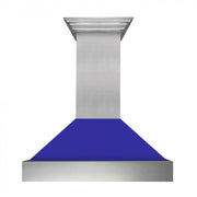 ZLINE 36" Snow Finish Wall Range Hood, Blue Matte Shell, 8654BM-36